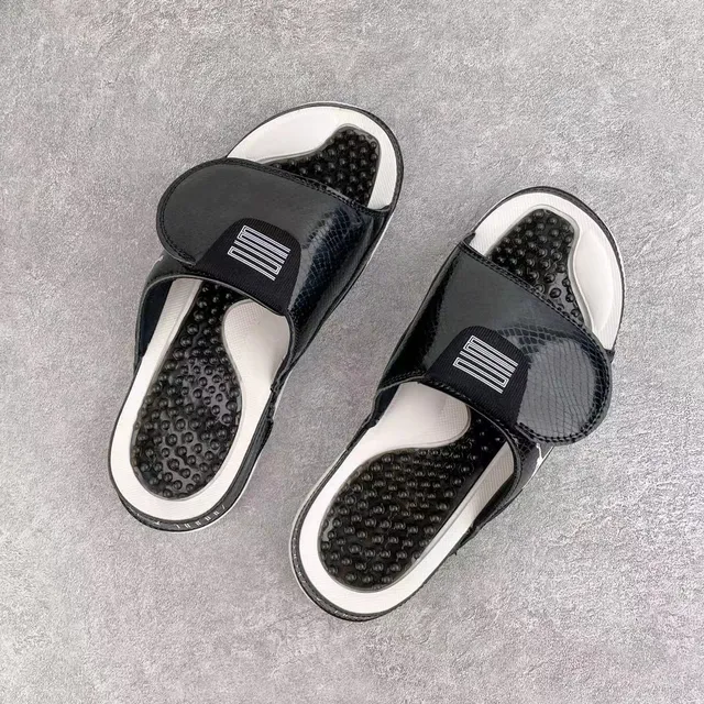 Air Jordan Hydro Slide Black Snakeskin Texture Slippers 3