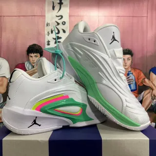 Air Jordan ISOPLETE White Green Neon Basketball Shoes