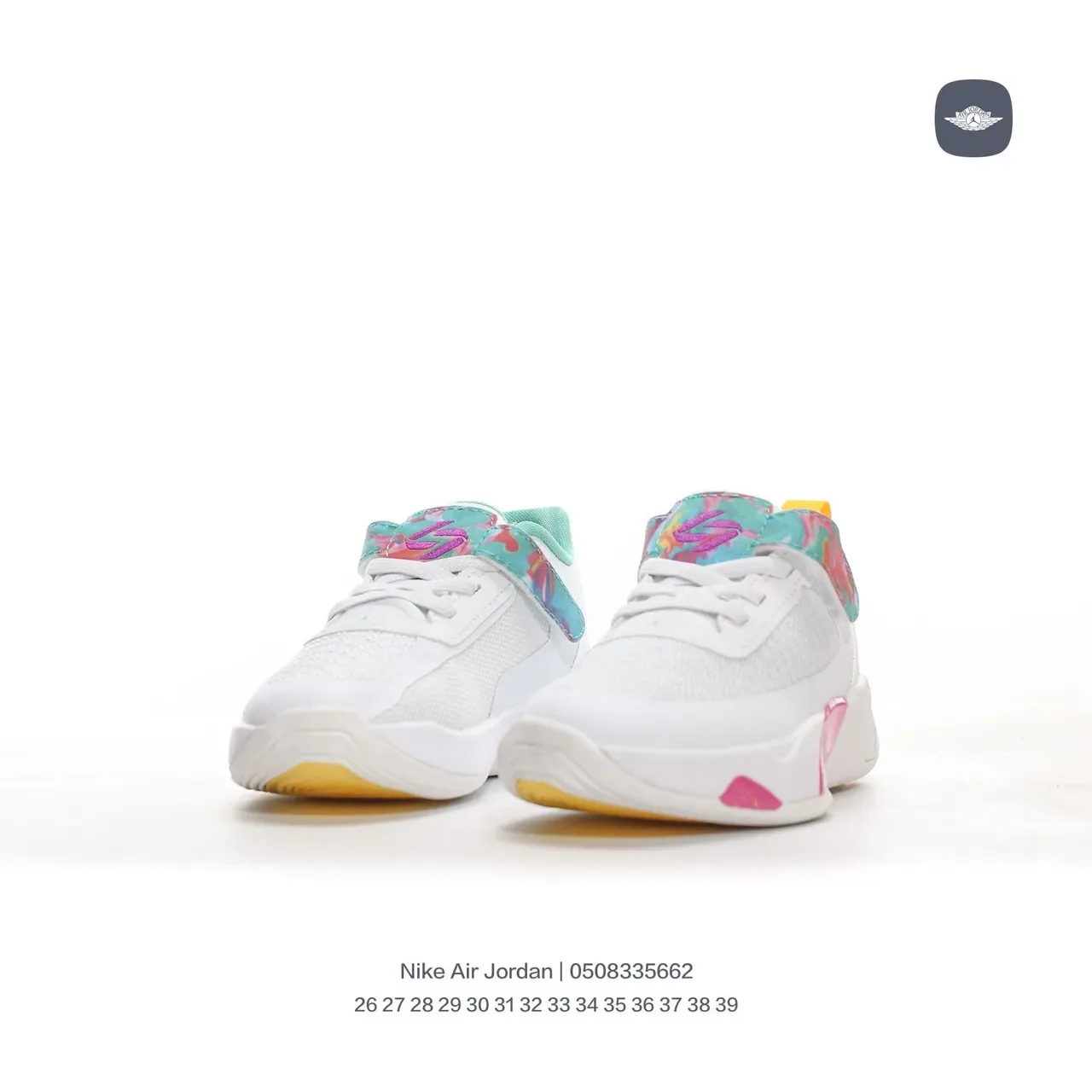 Air Jordan White Pink Low-Top Strap-Closure Lifestyle Sneakers 21