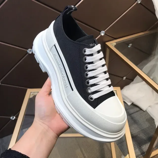 Alexander McQueen Oversized Sneaker Black and White Lifestyle Sneakers 2