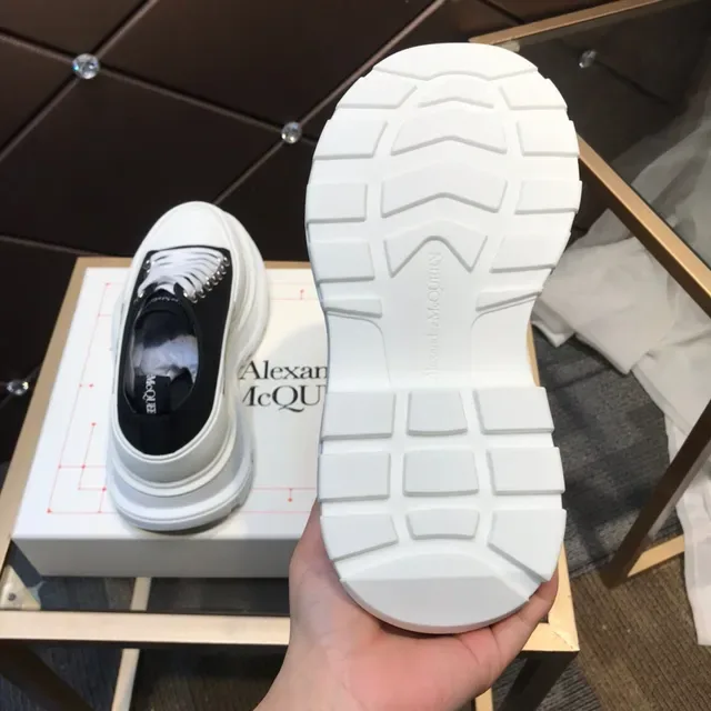 Alexander McQueen Oversized Sneaker Black and White Lifestyle Sneakers 4