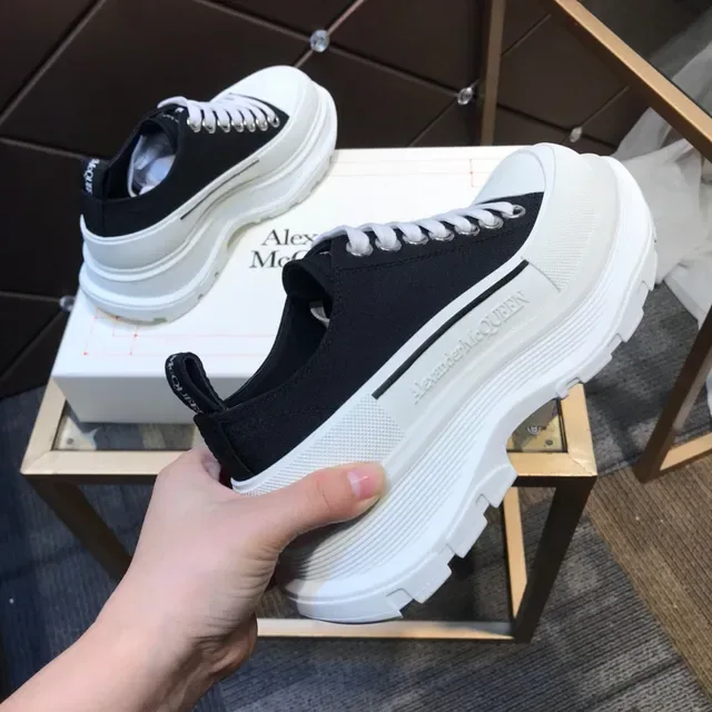 Alexander McQueen Oversized Sneaker Black and White Lifestyle Sneakers 5