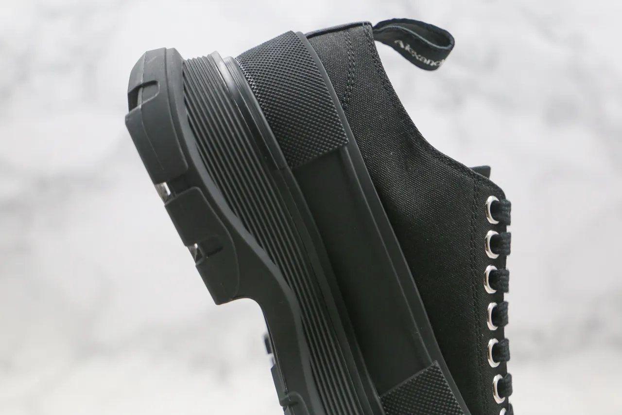 Alexander McQueen Oversized Sneaker Black Canvas Chunky Sneakers 4