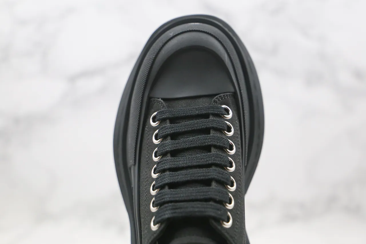 Alexander McQueen Oversized Sneaker Black Canvas Chunky Sneakers 5