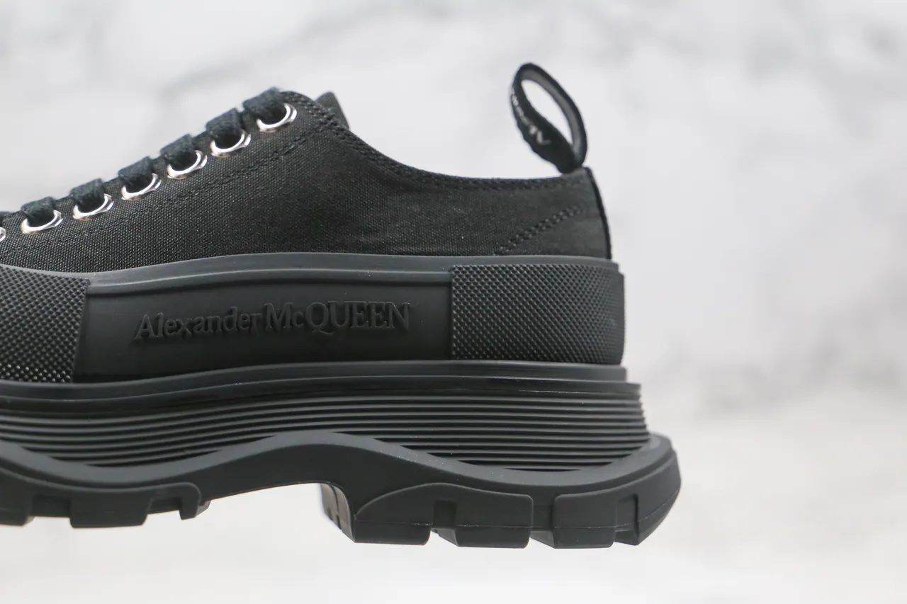 Alexander McQueen Oversized Sneaker Black Canvas Chunky Sneakers 6