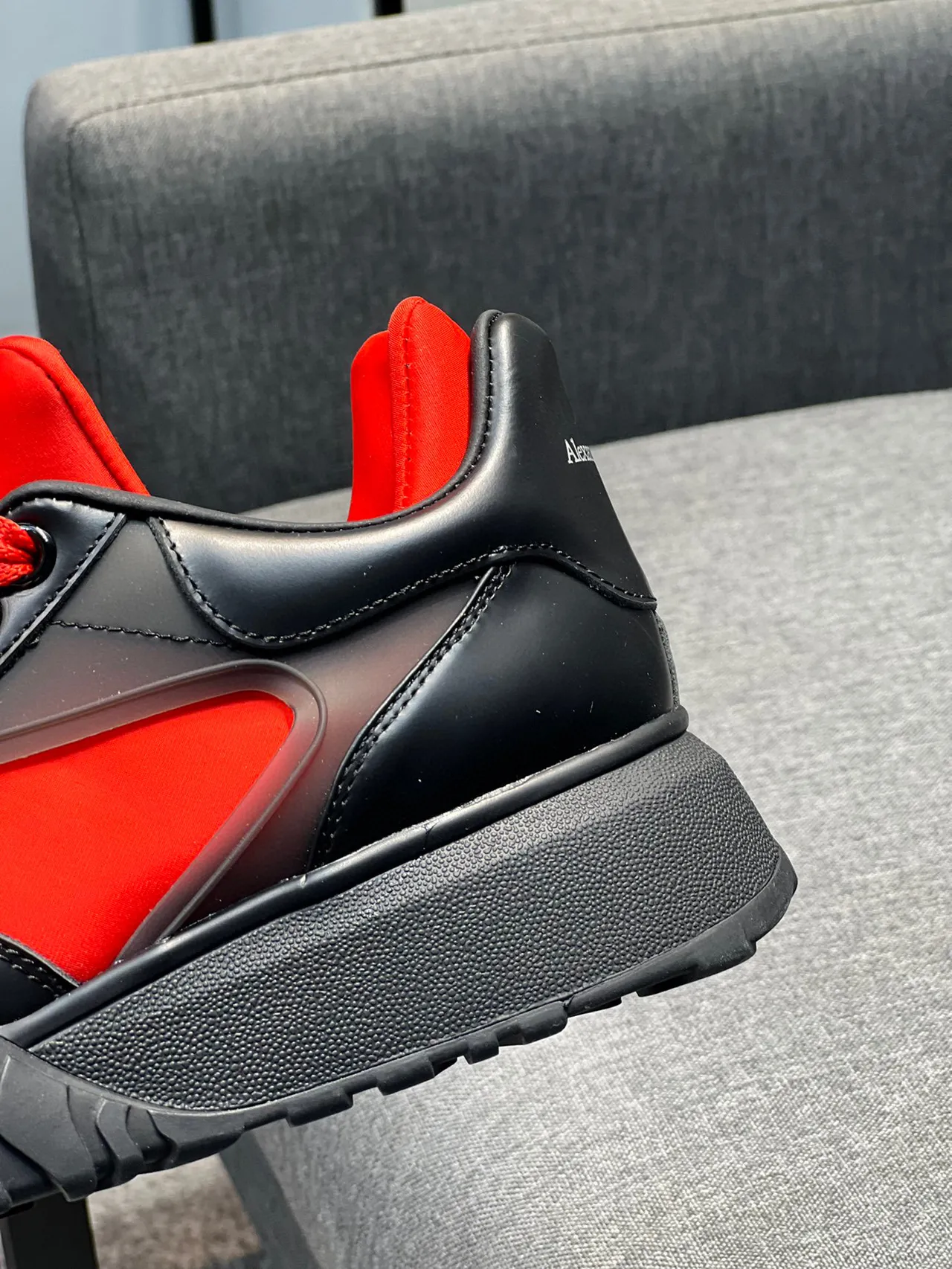 Alexander McQueen Oversized Sneaker Black Red Chunky Sneakers 8