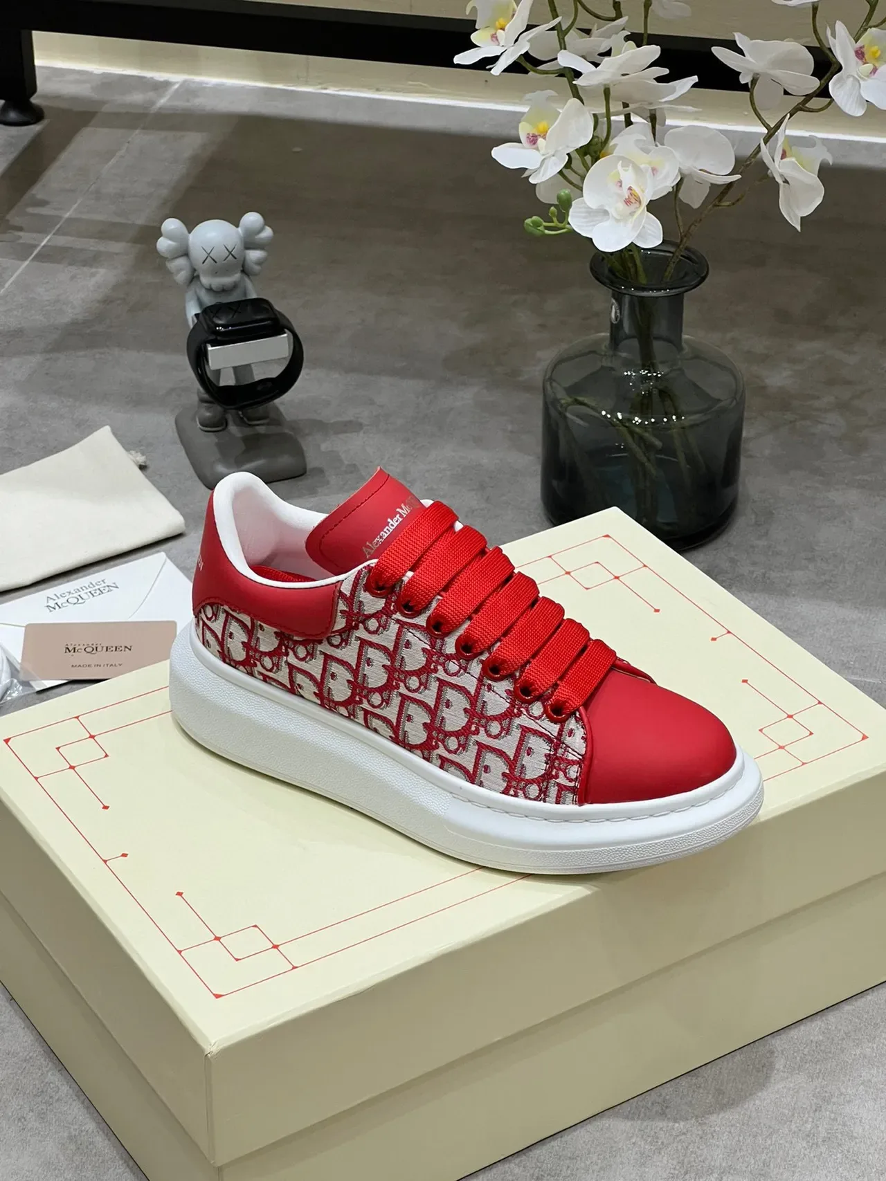 Alexander McQueen Oversized Sneaker Red Monogram Lifestyle Sneakers 2