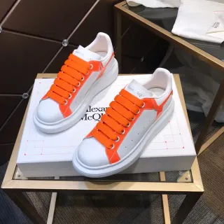 Alexander McQueen Oversized Sneaker White and Orange Chunky Sneakers