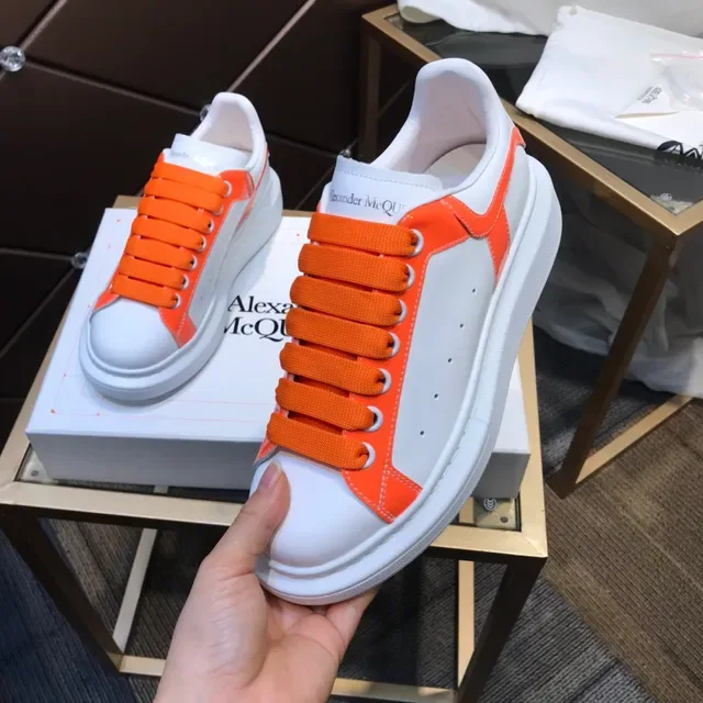 Alexander McQueen Oversized Sneaker White and Orange Chunky Sneakers 3