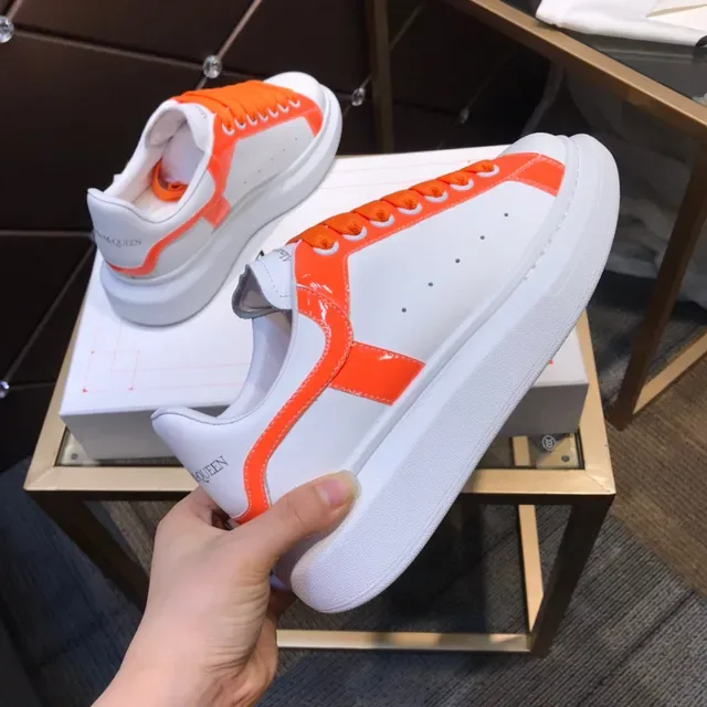Alexander McQueen Oversized Sneaker White and Orange Chunky Sneakers 5