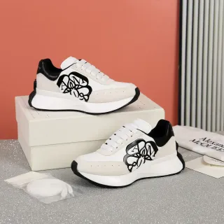 Alexander McQueen Oversized Sneaker White Beige Black Lifestyle Sneakers