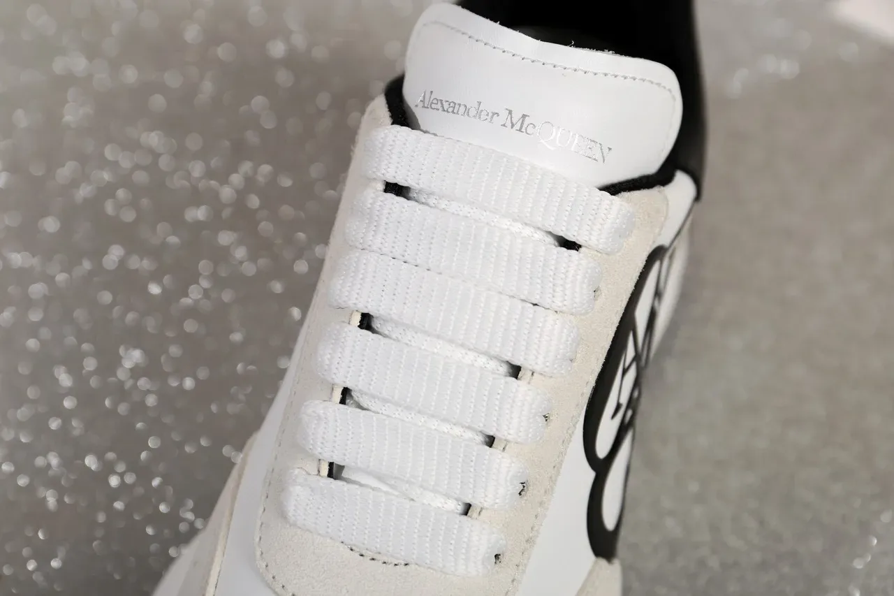 Alexander McQueen Oversized Sneaker White Beige Black Lifestyle Sneakers 3