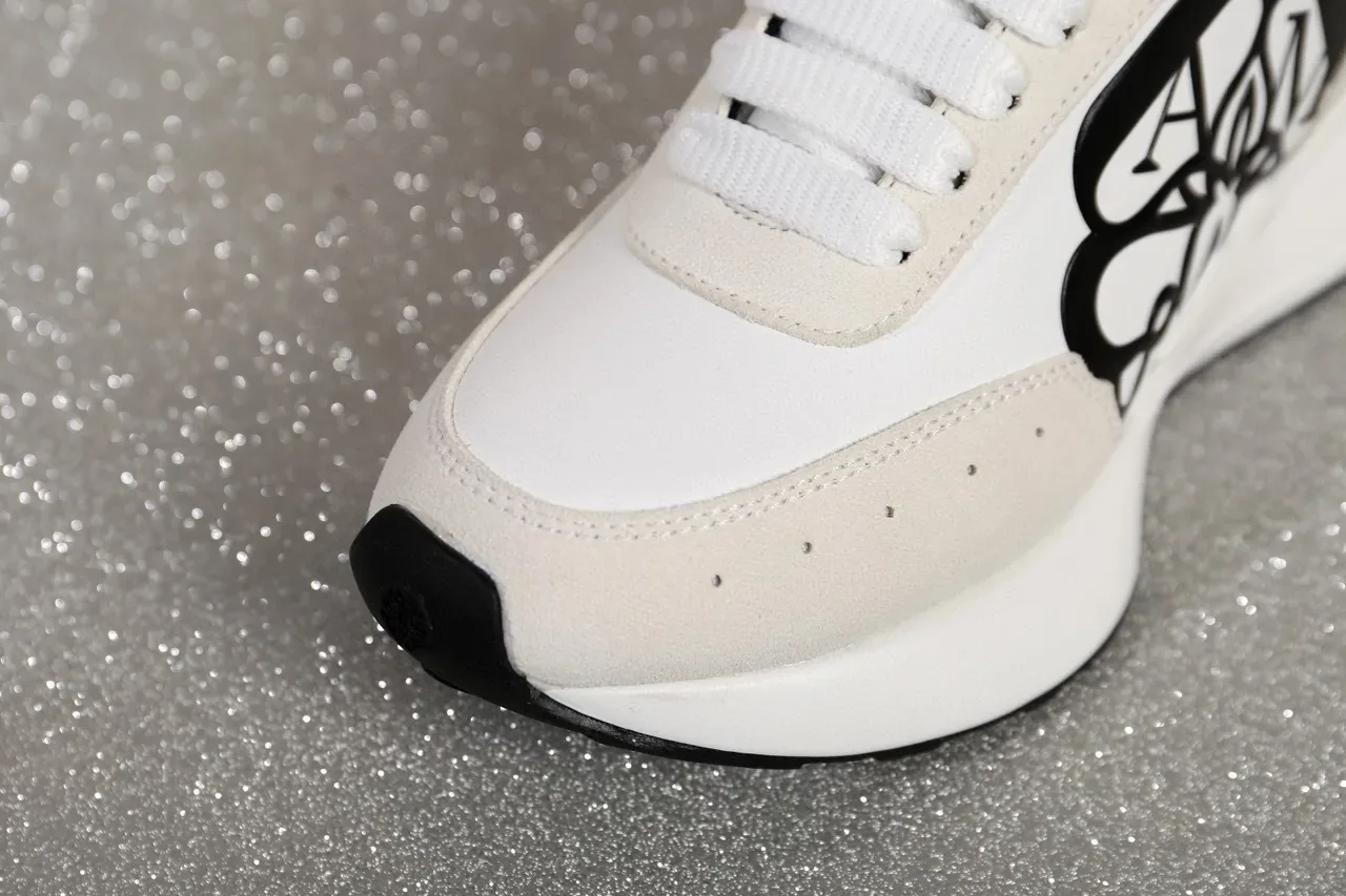 Alexander McQueen Oversized Sneaker White Beige Black Lifestyle Sneakers 4