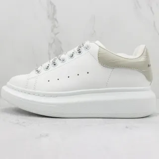 Alexander McQueen Oversized Sneaker White Beige Platform Sole Perforated Toe Cap Lifestyle Sneakers