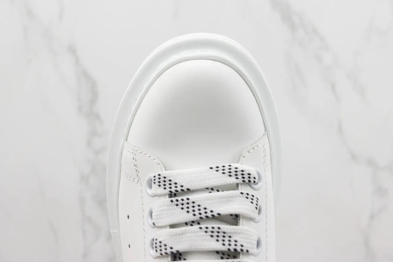 Alexander McQueen Oversized Sneaker White Beige Platform Sole Perforated Toe Cap Lifestyle Sneakers 6