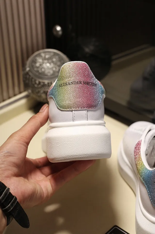 Alexander McQueen oversized sneaker, সাদা, মাল্টিকালার, সিলহুট, চামড়া উপরের, লাইফস্টাইল স্নিকার 2