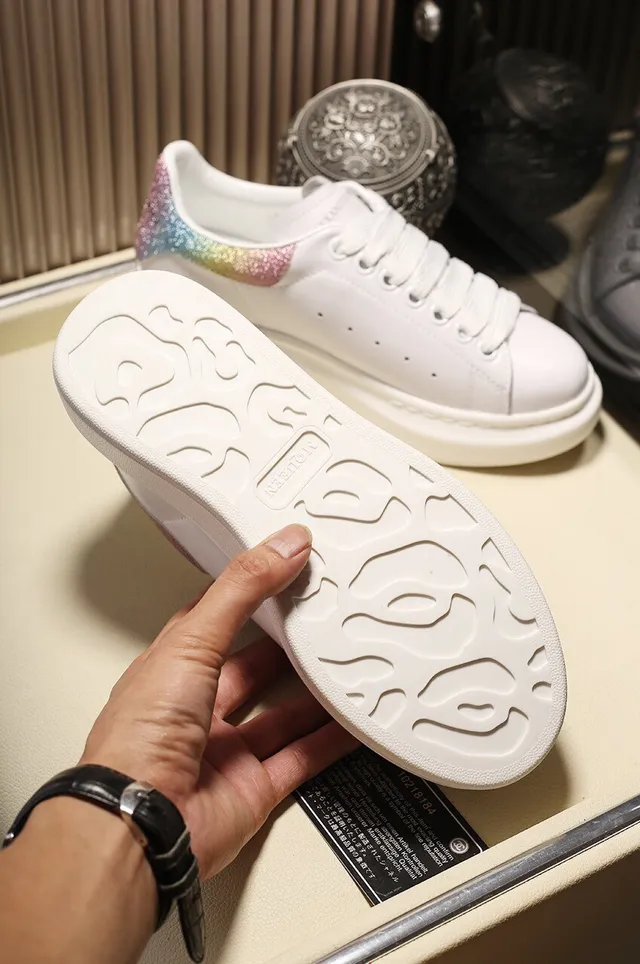 Alexander McQueen oversized sneaker, সাদা, মাল্টিকালার, সিলহুট, চামড়া উপরের, লাইফস্টাইল স্নিকার 5
