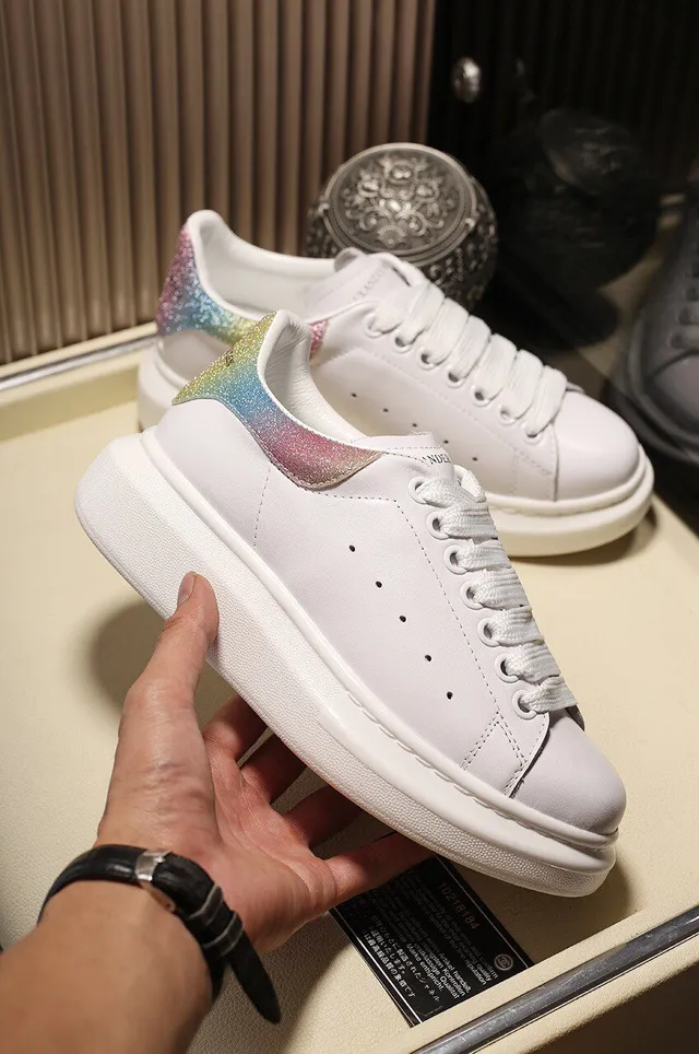 Alexander McQueen oversized sneaker, সাদা, মাল্টিকালার, সিলহুট, চামড়া উপরের, লাইফস্টাইল স্নিকার 6