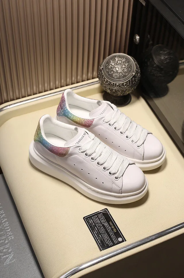Alexander McQueen oversized sneaker, সাদা, মাল্টিকালার, সিলহুট, চামড়া উপরের, লাইফস্টাইল স্নিকার 8