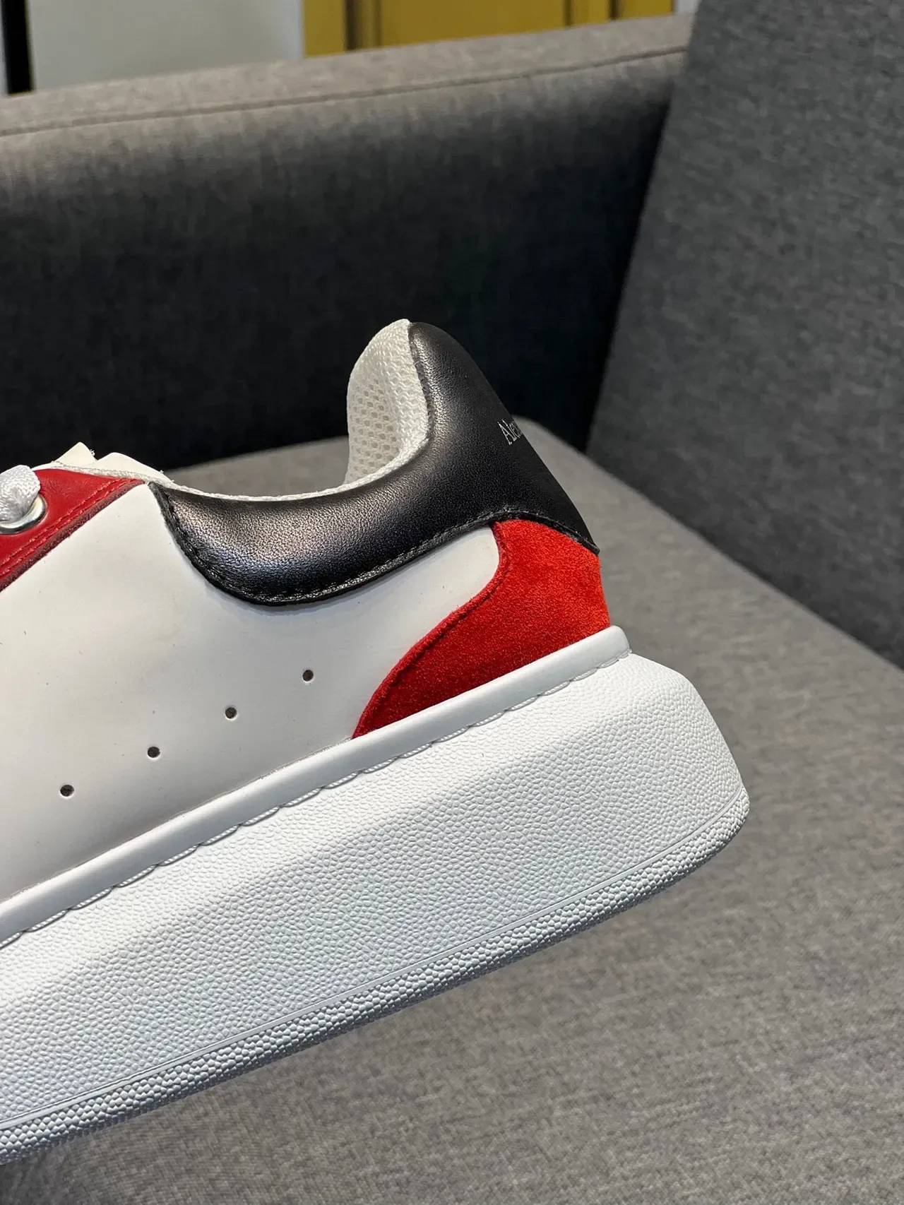 Alexander McQueen Oversized Sneaker White Red Black Lifestyle Sneakers 3