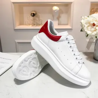 Alexander McQueen Oversized Sneaker White Red Heel Tab Lifestyle Sneakers