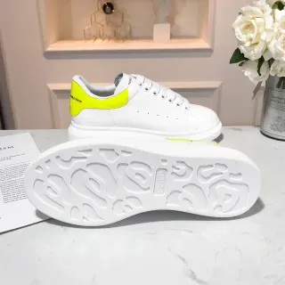 Alexander McQueen Oversized Sneaker White Yellow Platform Sole Leather Upper Lifestyle Sneakers