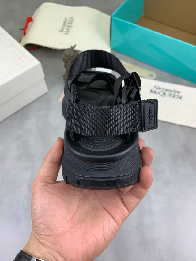 Alexander McQueen Tread Slick Black Casual Sandals 3