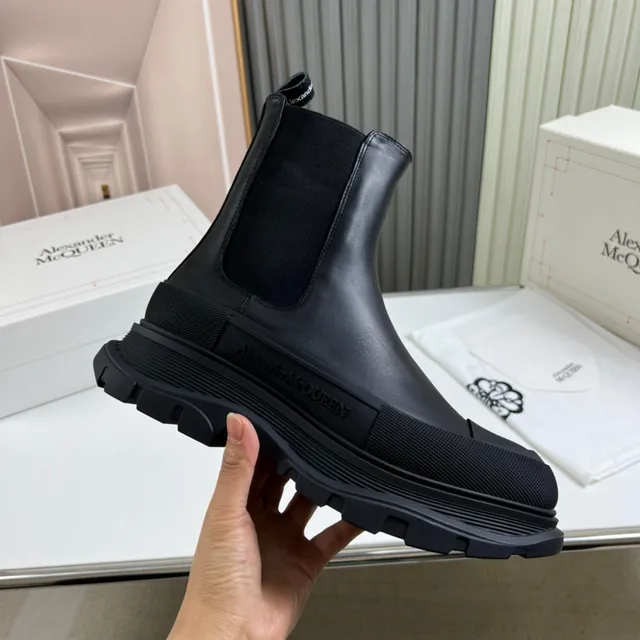 Alexander McQueen Tread Slick Black Chelsea Boots 4