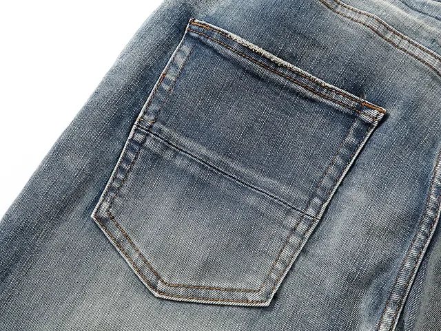 Amiri Blue White Distressed Graphic-Print Jeans 9