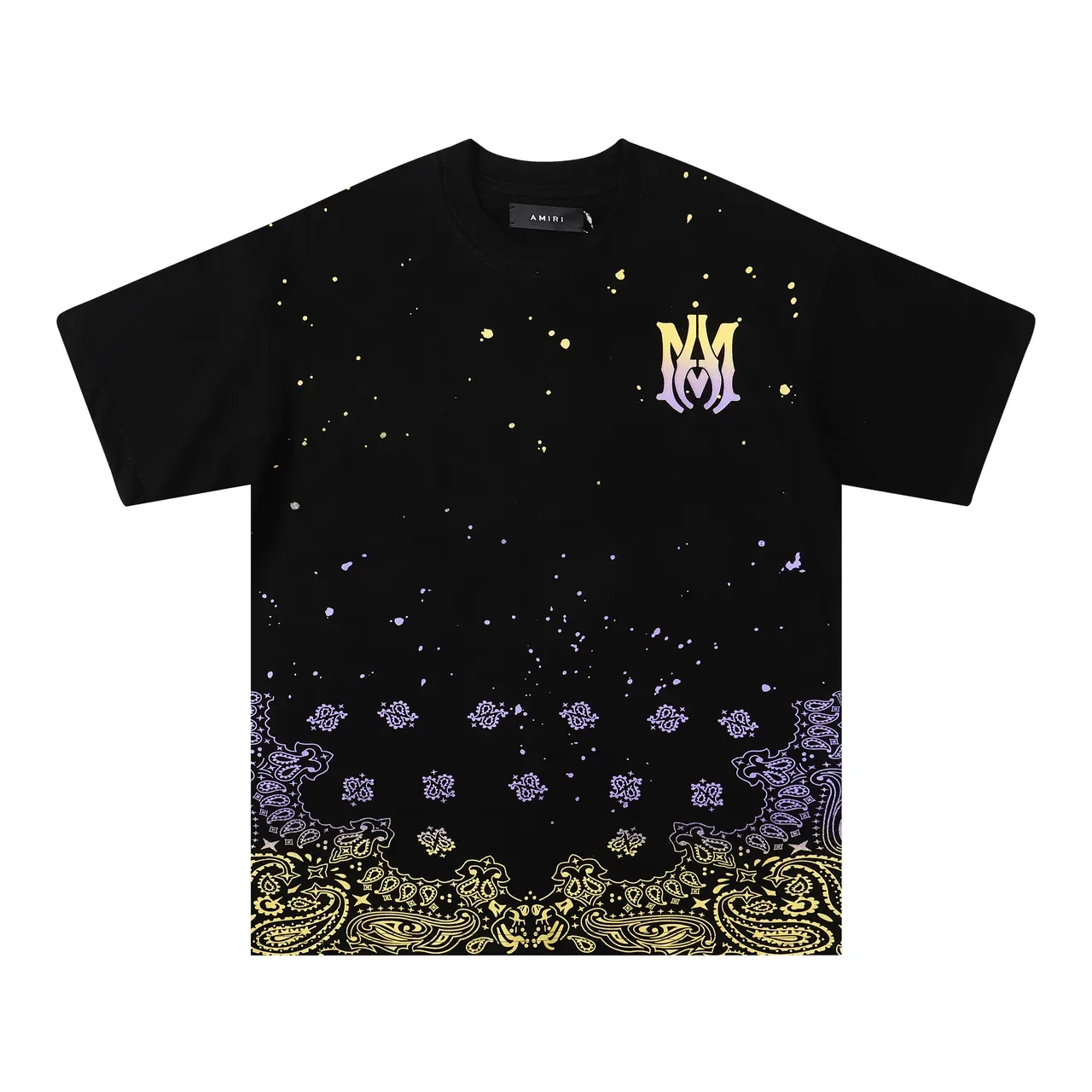 Amiri Gradient Speckle Bandana Hem T-Shirt 5