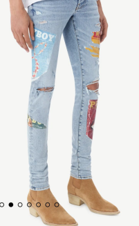 Amiri Patchwork Graphique Déchiré Slim-Fit Jeans 3