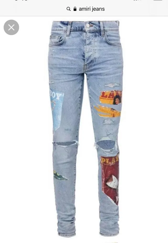 Amiri Patchwork Graphique Déchiré Slim-Fit Jeans 4