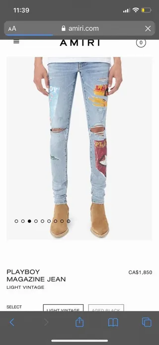 Amiri Patchwork Graphique Déchiré Slim-Fit Jeans 7