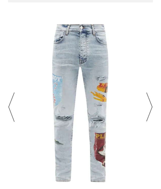 Amiri Patchwork Graphique Déchiré Slim-Fit Jeans 12