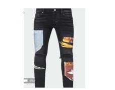 Amiri Patchwork Graphique Déchiré Slim-Fit Jeans 17