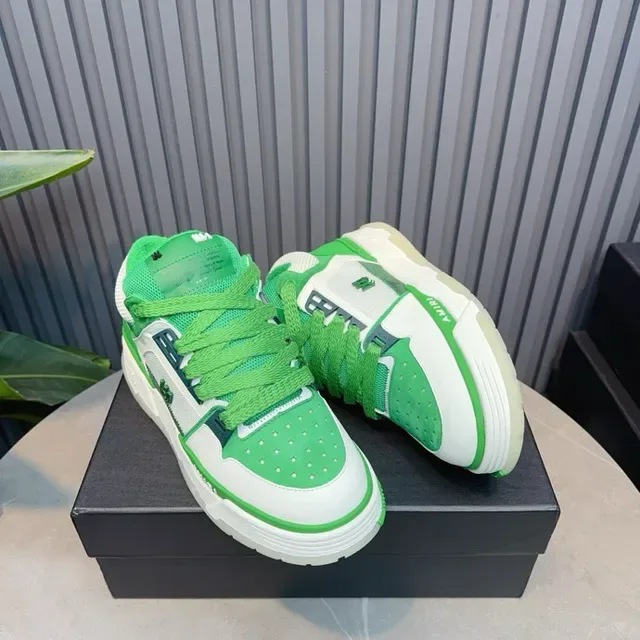 Amiri MA Court Green and White Lifestyle Sneakers 2