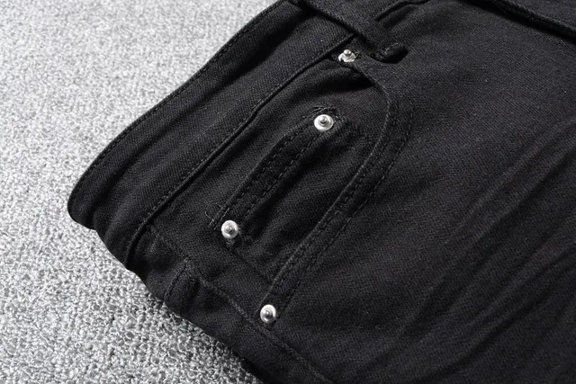 Amiri Skel Top Black Distressed Slim-Fit Jeans 7