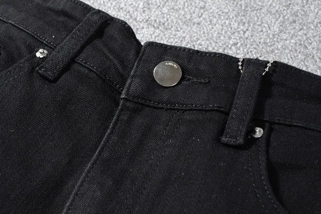 Amiri Skel Top Black Distressed Slim-Fit Jeans 10