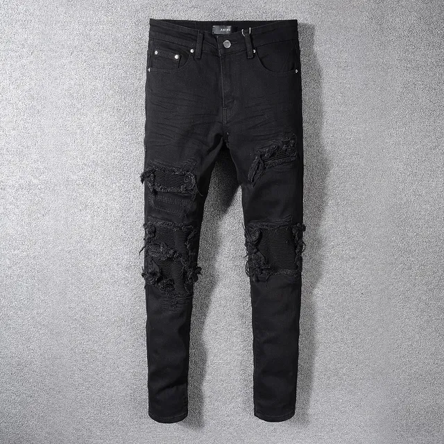 Amiri Skel Top Black Distressed Slim-Fit Jeans 12