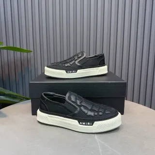 Amiri Skel Top Low Black and Cream Lifestyle Sneakers