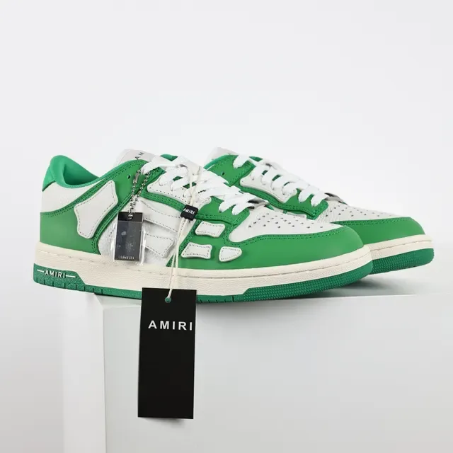 Amiri Skel Top Low sneakers lifestyle vert et blanc 3
