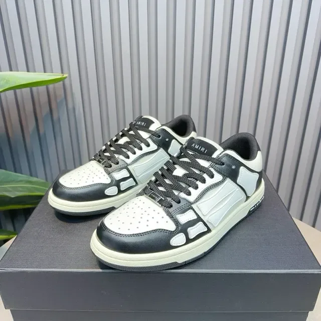 Amiri Skel Top Low White and Blue baskets lifestyle 2