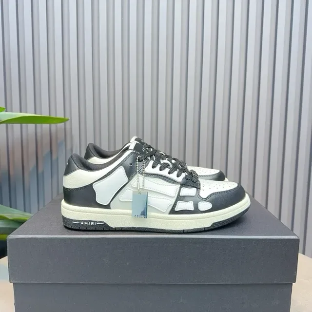 Amiri Skel Top Low White and Blue baskets lifestyle 5