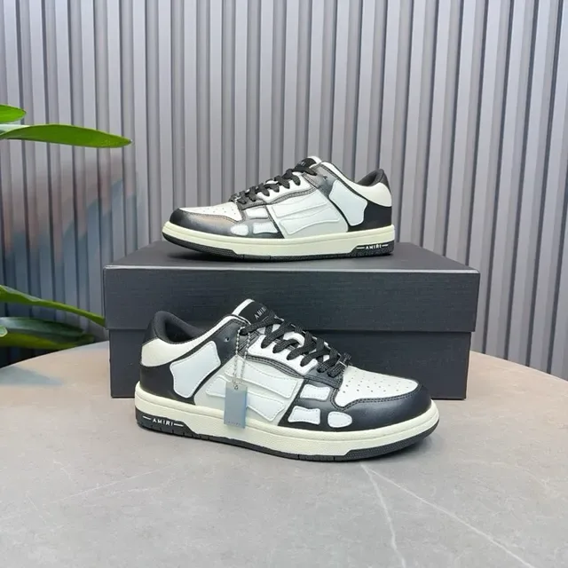 Amiri Skel Top Low White and Blue baskets lifestyle 10
