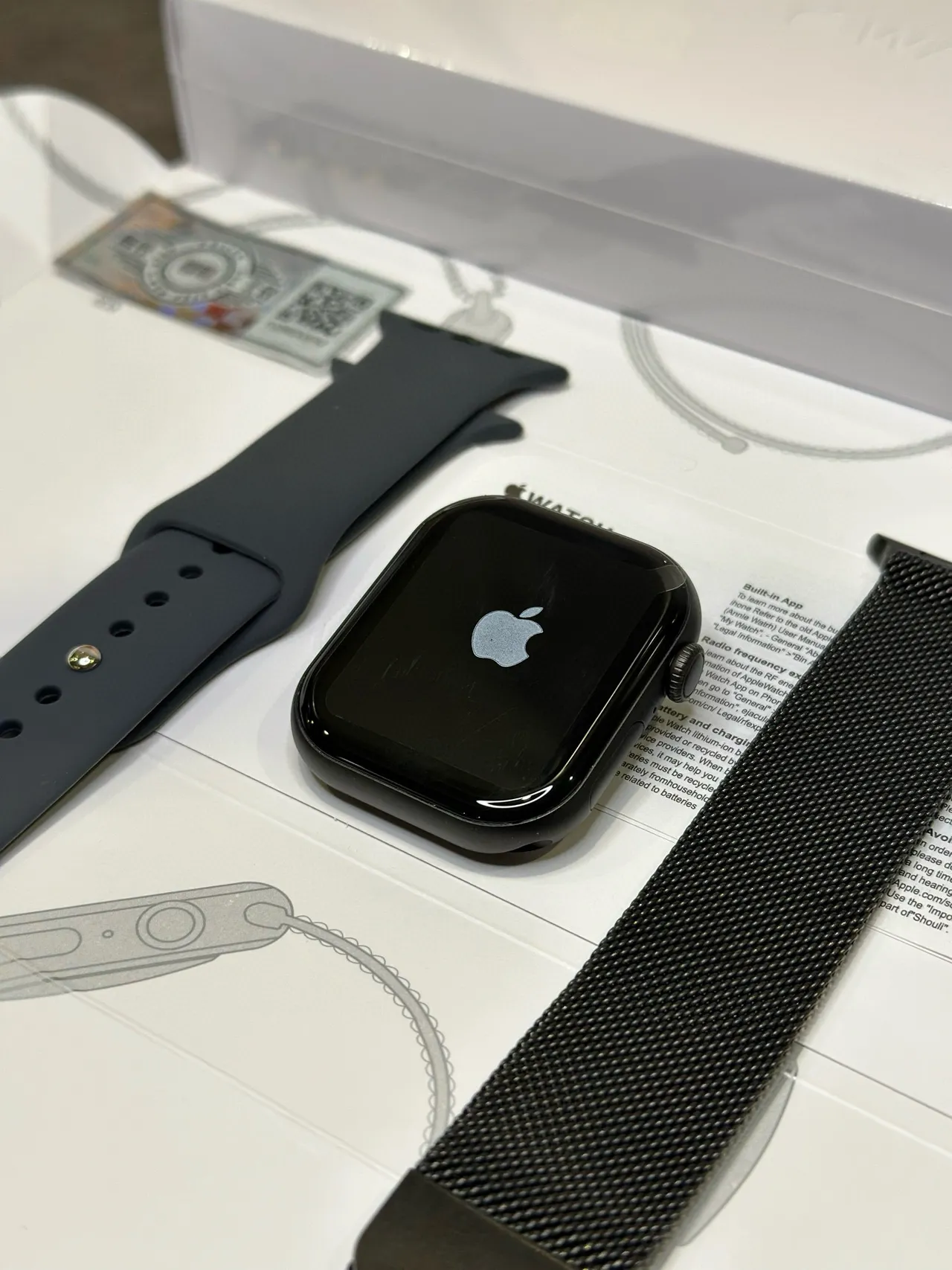 Apple Black Red Square Case Digital Crown Sports Watch 3