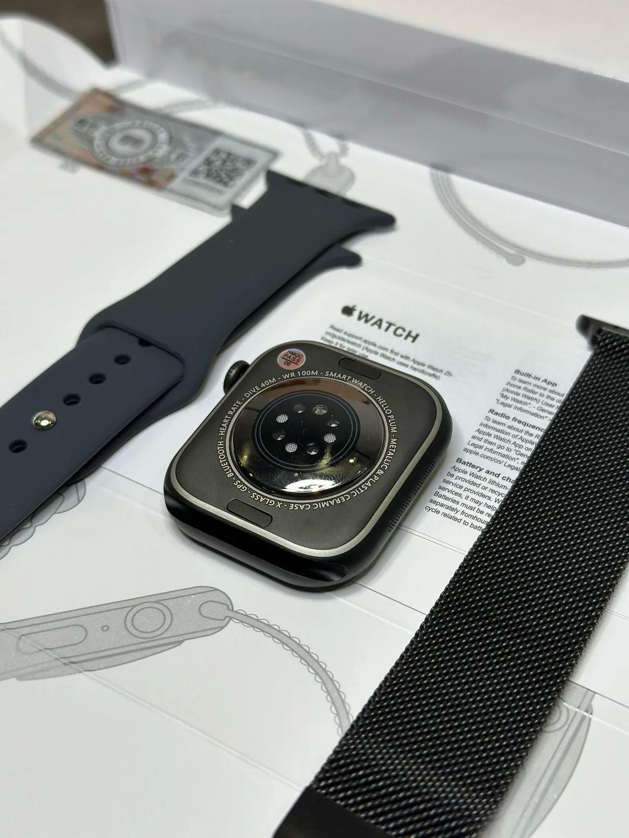 Apple Black Red Square Case Digital Crown Sports Watch 7