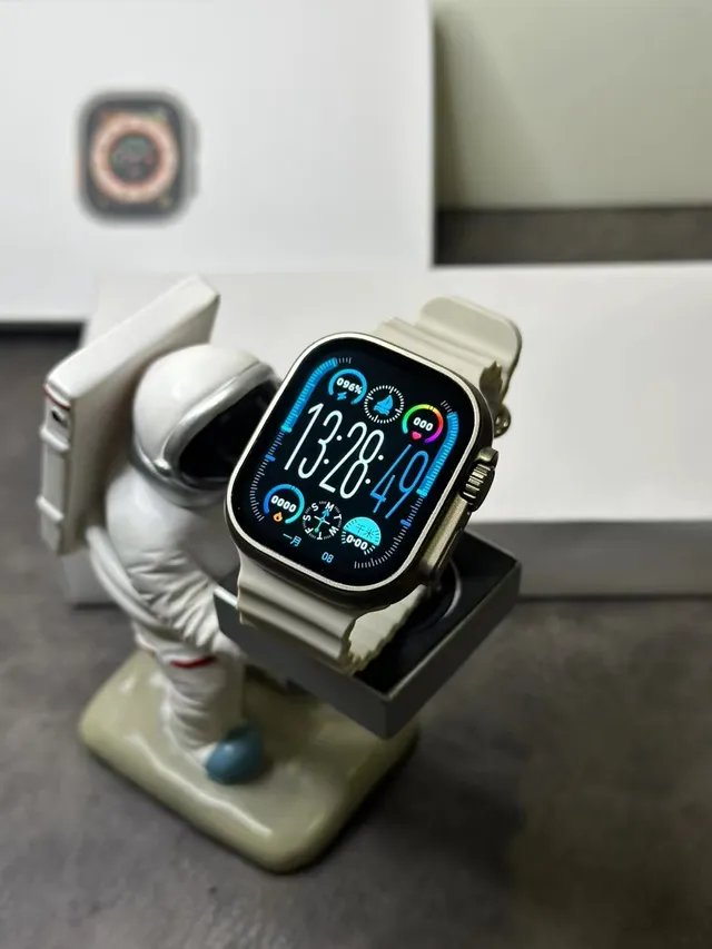 Apple Ultra 2 Gray Silver Rugged Titanium Case Flat Sapphire Crystal Sports Watch 3