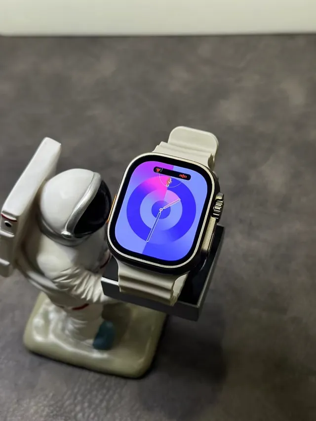 Apple Ultra 2 Gray Silver Rugged Titanium Case Flat Sapphire Crystal Sports Watch 5