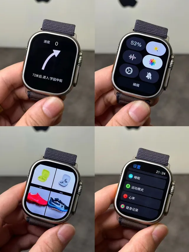 Apple Ultra 2 Gray Silver Rugged Titanium Case Flat Sapphire Crystal Sports Watch 9