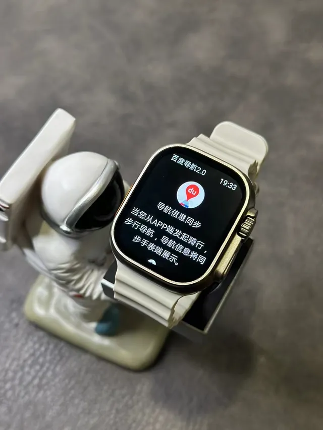 Apple Ultra 2 Gray Silver Rugged Titanium Case Flat Sapphire Crystal Sports Watch 19